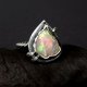 Wolfmoon srebrny pierścionek z opalem