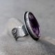 Frost srebrny pierścionek z ametrynem