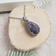 Naszyjnik Ametyst Chevron stal chirurgiczna wisiorek handmade wirewrapping
