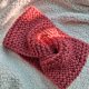 Wełniana OPASKA na włosy - idealna na chłodne dni - BRUDNY RÓŻ, wykonana na DRUTACH