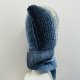 Balaclava kominiarka kapturoszal zamiast czapki handmade 53-55 cm