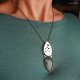 Naszyjnik srebrny z serafinitem