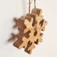 Zestaw drewnianych ozdób choinkowych, świątecznych, na prezent, dąb, śnieżynki z drewna na choinkę, boho ozdoby choinkowe