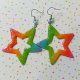 Kolorowe kolczyki gwiazdy