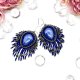 Błękitna Magia– Eleganckie Kolczyki z Frędzlami