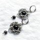 Kolczyki chainmaille z czarnym agatem – stal chirurgiczna eleganckie