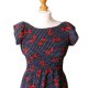 Granatowa minisukienka w kokardki w stylu Retro Pin Up Cottage