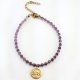 Bransoletka z ametystów z drzewkiem szczęścia