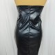 Sexy kobieca czarna dopasowana sukienka M Sztuczna skóra mini