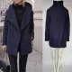 NOWY elegancki płaszcz damski z wysokim kołnierzem MNG Suit Mango granatowy L 40 Hu102