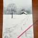 Zimowy dzień we wsi  originalna akwareli A4