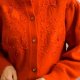 Czerwony kardigan vintage M/L