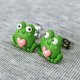 Kolczyki żabki z serduszkiem