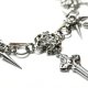Choker gothic z mieczami krzyżem kolcami cyrkonie stal CUSTOM