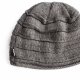 Wełna czapka vintage ciepła dwuwarstwowa Grans szara