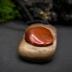 Naszyjnik "jaspis czerwony" – orzech amerykański, Wood Pendant, biżuteria z drewna, minerał, kamień, dla niej