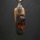 Naszyjnik "Obsydian mahonowy" – orzech amerykański, Wood Pendant, biżuteria z drewna, minerał, kamień, dla niej