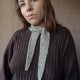 Szałwiowo-beżowy duński szalik z wełny alpaki Sophie Alpaka