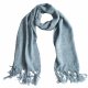 Szal vintage miękki splot wiskoza zgaszony błękit
