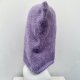 Balaclava oversize kominiarka kaptur zamiast czapki z merino piękny liliowy