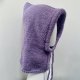 Balaclava oversize kominiarka kaptur zamiast czapki z merino piękny liliowy