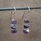 Kolczyki z ametystem na biglach otwartych