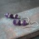 Kolczyki z ametystem na biglach otwartych