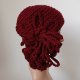 Elegancka bordowa czapka