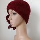 Elegancka bordowa czapka
