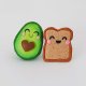 Śmieszne Kolczyki Tost i Awokado