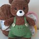 Miś pluszak przytulanka, zabawka ręcznie robiona na szydełku