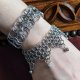 Bransoletka chainmaille gęsta szeroka – stal chirurgiczna, wiking
