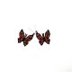Kolczyki motyle rękodzieło Butterfly Beaded Earrings, Handmade Seed Bead Earrings, Black Red Butterfly Earrings, Stainless Steel Hooks, Nature Inspire