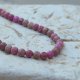 Jaspis Cesarski  - fioletowy | Korale | Ręcznie robiony naszyjnik w Pracowni DomilkowyDomek