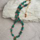 Naszyjnik z malachitu korala czerwonego  – RĘCZNIE ROBIONY W PRACOWNI DOMILKOWYDOMEK