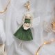Makramowy breloczek Anioł - zielony | Aniołek na szczęście brelok