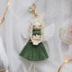 Makramowy breloczek Anioł - zielony | Aniołek na szczęście brelok