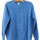 Sweter vintage John Lewis niebieski wełna wiskoza