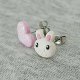 Pastelowe Kolczyki Króliczek I Serduszko Prezent na Walentynki