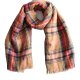 Dwustronny ciepły duży szal vintage do otulenia krata pepitka