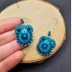 Turkusowe kolczyki sutasz z jadeitem