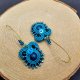 Turkusowe kolczyki sutasz z jadeitem