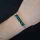 Crystal Square Emerald - Delikatna bransoletka z kryształów Preciosa Emerald AB