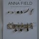 zestaw 6 par kolczyków nowe Anna Field