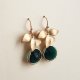 Kolczyki Szmaragdowe z Listkami