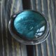 Okazały turkusowo morski  regulowany witrażowy pierścionek