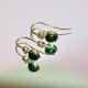 ❦❀❦ kolczyki z okiem szmaragdowym ❦❀❦