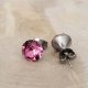 KOLCZYKI SZTYFTY SWAROVSKI ROSE (8mm)