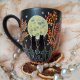 Księżycowe koty ręcznie malowany kubek 300 ml.