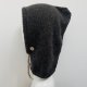Balaclava kominiarka kaptur czapka 100% alpaka ręczna robota antracyt